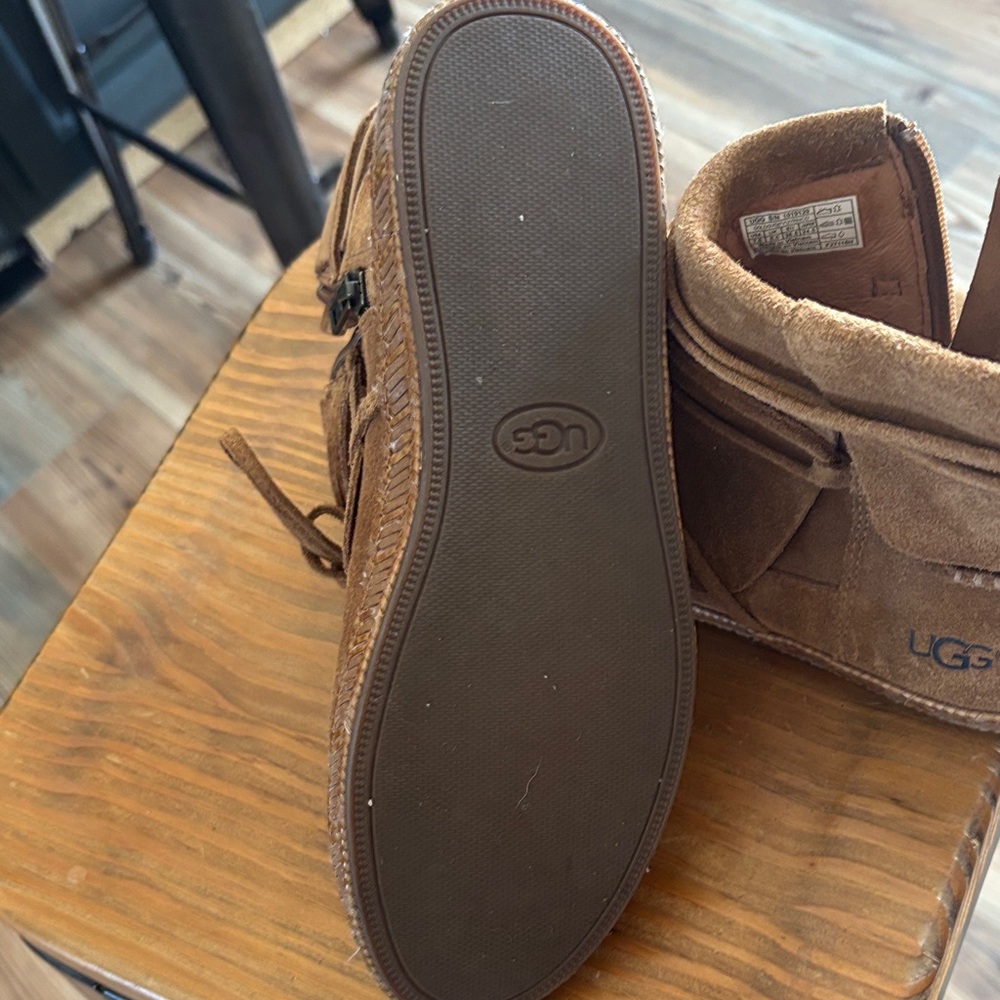 UGG Tan Suede Wrap Boots - Picture 6 of 6